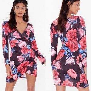 Nasty Gal The Life We Rose Floral Mini Dress